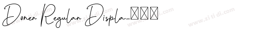 Doner Regular Displa字体转换
